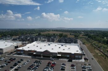 a new white flat roof system